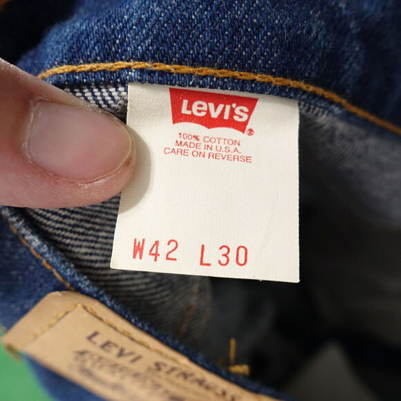 VINTAGE LEVI'S 517 BOOTCUT ORANGE TAB USA MADE DNEIM BLUE JEANS SZ 42X40 (41X30) - Picture 8 of 9